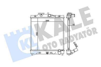Kale 368900 Motor Water Radiator Honda Civic /HR-V 1.3/1.4/1.5/1.6 16V 92-00 Manual — Radiators & Fans