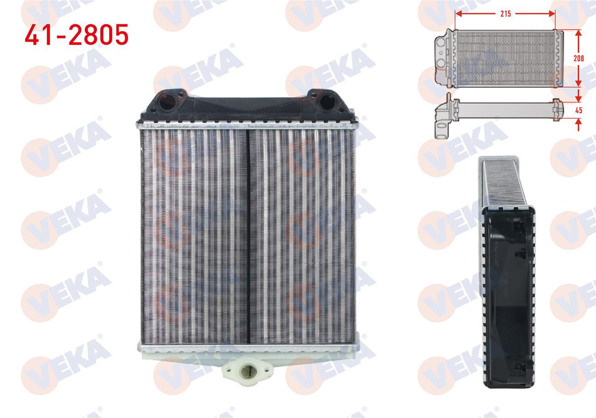Veka 41-2805 Heater Core Mechanical Mercedes S Series (W126) 260 Se-300 Se-300 Sel-500 Se-500 Sel 1979-1991 — Heater & Blower