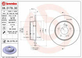BREMBO Brake Disc Set 08.5178.31 - Coated, Compatible with Mercedes Models — Brake Rotors & Drums
