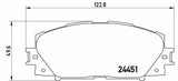 BREMBO P83106 - Front Brake Pad Set for Toyota Yaris (2006-2011) — Brake Pads