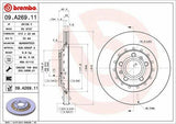 BREMBO Rear Brake Discs 09.A269.11 - 310mm for Audi A8 2003-2010, VW Phaeton 2008-2016 — Brake Rotors & Drums