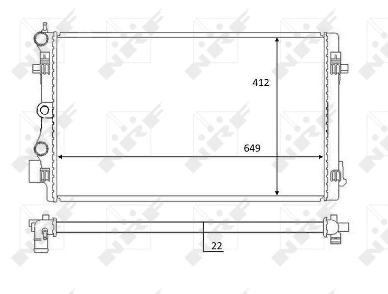 NRF 59056 VW Polo Ibiza Fabia A1 Cayb-Cayc 1.6 TDI Su Radiator 6R0121253r — Radiators & Fans
