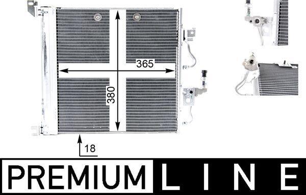 Mahle AC376000P A/C Condenser (Kondenser) Astra.H 1.3D-1.7D *Z13dth-Z17dth* *U.K** Y.No:Ac376000p — Condensers & Evaporators