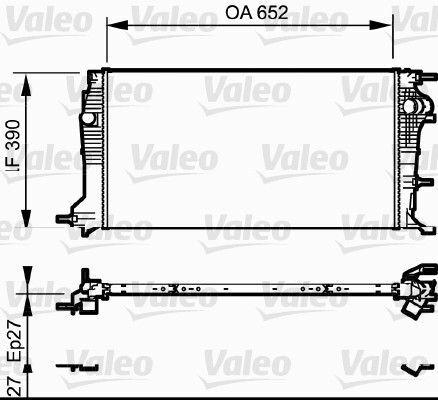 VALEO 735182 - Radiator for 09 Megane III & Scenic III 1.9 dCi 2.0 dCi — Radiators & Fans