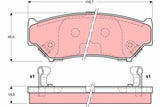 TRW GDB3182 Brake Pad - Front Brake Pads for Suzuki Grand Vitara 1998-2005