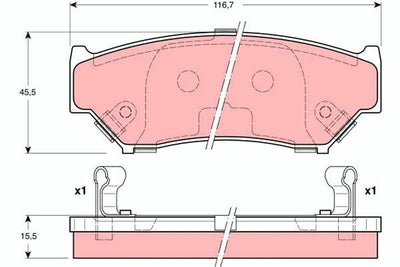 TRW GDB3182 Brake Pad - Premium Front Brake Pads for Suzuki Grand Vitara 1998-2005