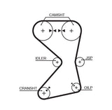 GATES K015258XS Camshaft Tensioner Kit - Hyundai Lantra 1.6I.E 16V (90-95) — Pulleys & Tensioners