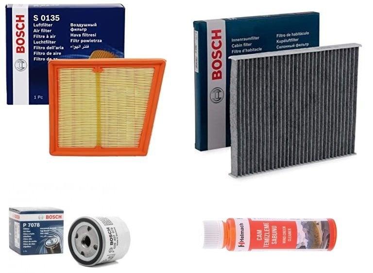 Bosch Ford Fiesta 2012-2018 1.4 Gasoline Maintenance Kit - Includes Air, Oil & Cabin Filters — Maintenance & Service Kits