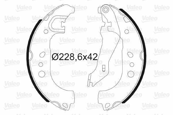 VALEO 564192 Rear Brake Shoes - Brake Pads — Brake Cables & Hardware