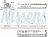 Nissens 70512 Heater Radiator for E-36 Climate Control Systems — Heater & Blower