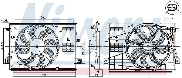 Nissens 85973 Fan Motor Astra L Grandland X P3008 II-308 II-5008 II-508 II-Partner-Rifter-Berlingo — Motors, Pumps & Antennas