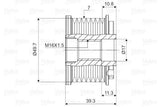VALEO 588072 Alternator Pulley - Compatible with X164 (09-12), C219 (05-10) and 3 more models — Starting & Charging