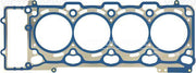victor reinz cylinder head gasket for bmw n62, close up of victor reinz cylinder head gasket Victor Reinz Cylinder Head Gasket - Precision Fit for BMW N62 Engines | 1.05 mm Thickness Victor Reinz Cylinder Head Gasket - BMW N62 victor-reinz, cylinder-head-gasket, bmw-n62, engine-parts, mechanics, car-owners, auto-repair, metal-gasket, engine-replacement, ai-generated