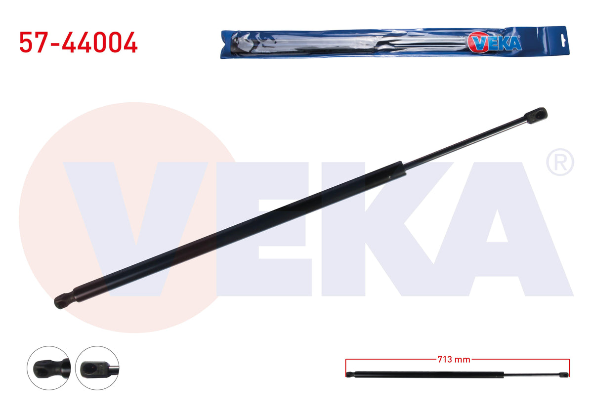 Veka 57-44004 Trunk Gas Strut 713mm / 830N Volkswagen Caddy III (2Ka, 2Kh and 2 more models — Support Rods & Struts