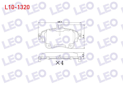 LEO L10-1320 Brake Pad Front Mercedes A Series (W176) A 180 2012-/ A 200 2012-/ B Series (W246) B 200 2011 — Brake Pads
