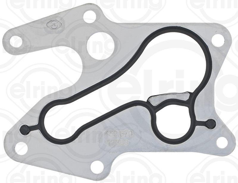 elring oil cooler gasket 459.570, metal elastomer gasket for oil cooler ELRING Oil Cooler Gasket 459.570 - Metal Elastomer for Mechanics & Car Owners | Compatible with 264 / 274 ELRING 459.570 Oil Cooler Gasket elring, oil-cooler-gasket, metal-elastomer, car-parts, gasket-replacement, mechanics, car-owners, automotive, engine-parts, ai-generated