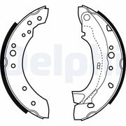 delphi ls1921 brake shoes front view, delphi ls1921 brake shoes side view DELPHI LS1921 Brake Shoes - 203mm Diameter, 38mm Width | For Car Owners & Mechanics DELPHI LS1921 Brake Shoes for Cars - 203mm Diameter delphi, brake-shoes, car-parts, automotive, brake-repair, brake-systems, mechanic-tools, car-owners, vehicle-maintenance, ai-generated