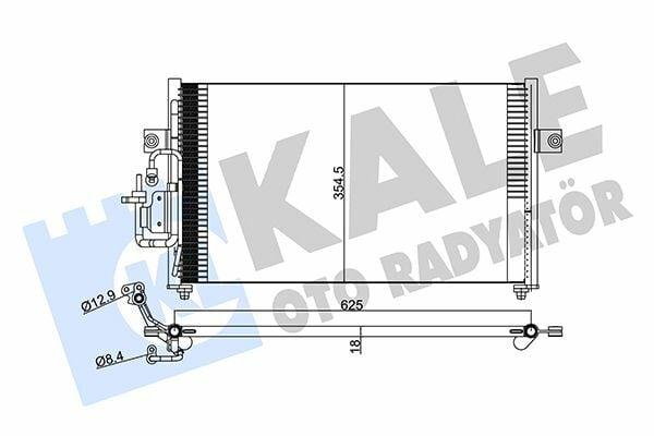 Kale Radiator 379700 - Complete AC Condenser for Hyundai Elantra 1996-2000 — Condensers & Evaporators