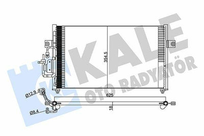 Kale Radiator 379700 - Complete AC Condenser for Hyundai Elantra 1996-2000 — Condensers & Evaporators