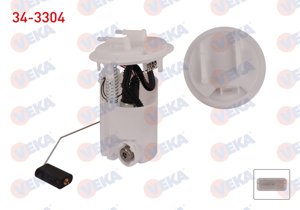 Veka 34-3304 Fuel Tank Level Float 3.5 Bar Right-hand with Connector Peugeot 206 (2A / C) 1.4i 16V 1998-2006 — Fuel Delivery