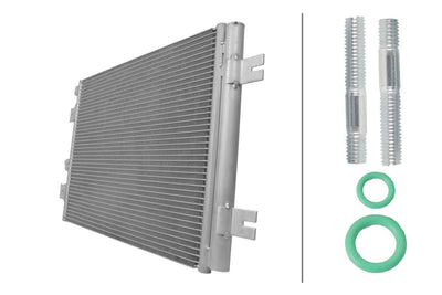 Hella 8FC366221-551 A/C Condenser (Kondanser) Dacia Duster Logan II Sandero II Lodgy 1.2, 1.4 — Condensers & Evaporators