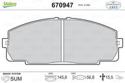 vale brake pad 670947 front axle, vale brake pad specifications VALEO 670947 Brake Pad Set - Compatible with Hilux & Hiace | Front Axle VALEO Brake Pad 670947 for Hilux Hiace valeos-brake-pad, hilux-brake-pad, hiace-brake-pad, front-axle-brake-set, car-repair, mechanics-tools, auto-parts, brake-accessories, car-owners, ai-generated