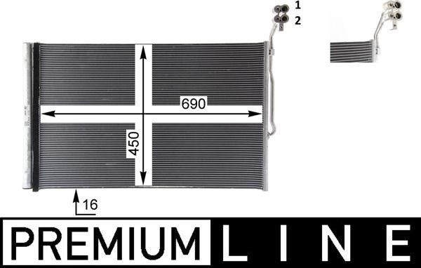 Mahle AC777000P A/C Condenser (Kondenser) 10-Touareg 3.0 TDI V6-4.2Fsi V8 — Condensers & Evaporators