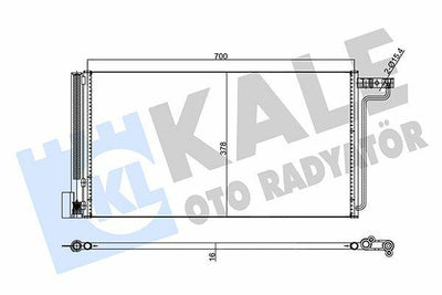 Kale 357755 Air Conditioning Radiator (Condenser) for 11 Focus CMAX 1.6Ti Compatible with Ford Focus — Radiators & Fans