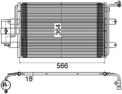 Mahle AC180000S A/C Condenser Golf.IV-Bora 1.9Tdi Volkswagen Bora Golf IV Audi A3 Seat Leon Skoda — Condensers & Evaporators