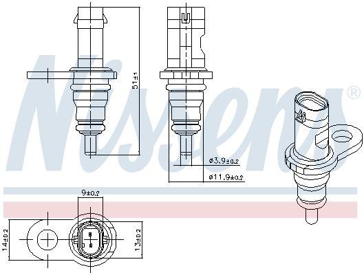 Nissens 207067 Temperature Sensor VW Golf 20-Passat 15-Seat Leon 20-Audi A3 20-A4 16-A6 19 — Temperature Sensors & Switches