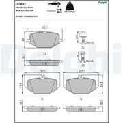 delphi lp3622 rear brake pads, delphi brake pads for w463 jeep, rear brake pads installation guide Delphi LP3622 Rear Brake Pads - Durable Low-Metallic Material for Car Owners and Mechanics | 5.2 in Width Delphi LP3622 Rear Brake Pads for W463 delphi, brake-pads, rear-brake, w463, car-parts, low-metallic, mechanic-supplies, fmsi-d2210-9450, vehicle-safety, ai-generated