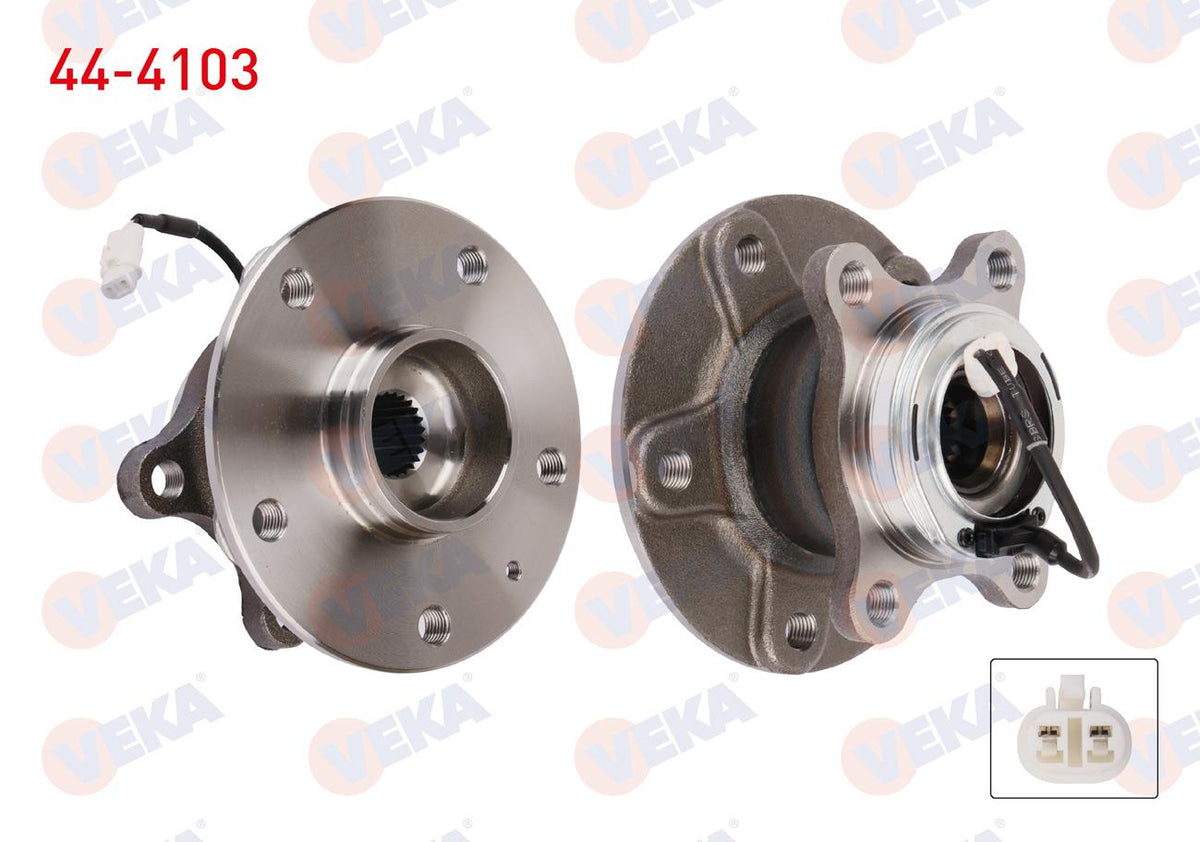 Veka 44-4103 Wheel Hub Left-Right Rear with Bearing Suzuki Vitara (Ly) 1.6i 4X4 5 Lug ABS with Sensor 2015