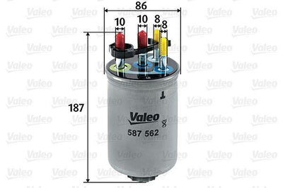 Valeo 587562 Fuel Filter (Diesel) (Jaguar S-Type 2.7 D, Xf 2.7 D) — Fuel Delivery