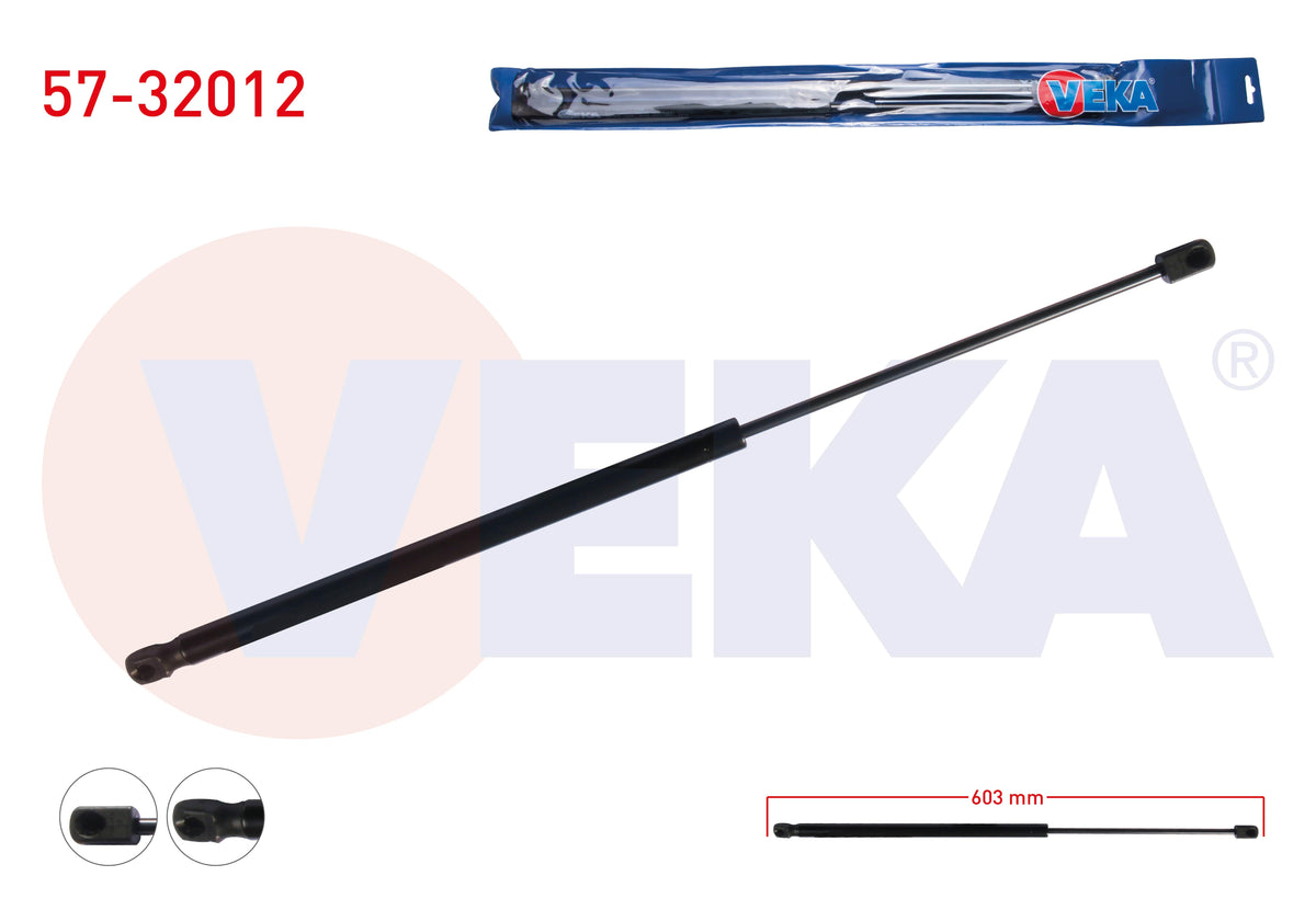 Veka 57-32012 Trunk Gas Strut 603mm / 240N Opel Corsa D 3 Door 2006-2014 — Support Rods & Struts