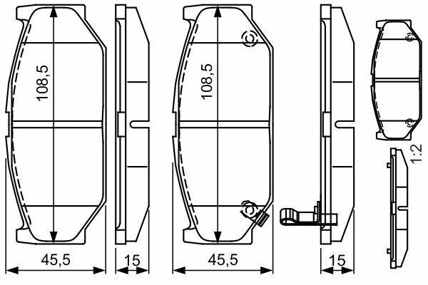 bosch 0986495308 front brake pads, low-metallic brake pad set for 2005 swift BOSCH Brake Pads 0986495308 - Front Set for 05-Swift | Low-Metallic Material BOSCH 0986495308 Brake Pads - Front Set for Suzuki Swift bosch, brake-pads, front-brake-set, 05-swift, low-metallic, car-parts, automobile-repair, safety, car-owners, ai-generated