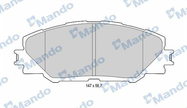 MANDO MBF015875 Front Brake Pad Set for 06-Rav.4 - Durable and ECE R90 Approved — Brake Pads