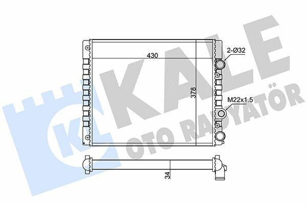 Kale VW Polo Lupo 1.4 Water Radiator - Mechanical for 1994-1997 — Radiators & Fans