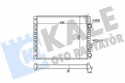 Kale VW Polo Lupo 1.4 Water Radiator - Mechanical for 1994-1997 — Radiators & Fans