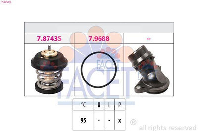 Facet 7.8757K Thermostat A3 A4 A5 Q5 TT Octavia Superb Golf VI Jetta Passat Tiguan 1.8-2.0 TFSI/TSI — Water Pump & Thermostat