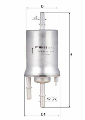MAHLE KL572 Fuel Filter - Replacement for Volkswagen Beetle — Fuel Delivery