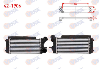 Veka 42-1906 Turbo Radiator (Intercooler) Ford C-Max 1.6 TDCi 2010 — Radiators & Fans