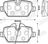 JURID 573136JC - Rear Brake Pads for E-87/90/92