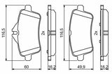BOSCH 0986494771 - Brake Pad Rear 11-M-Seri (W166) — Brake Pads