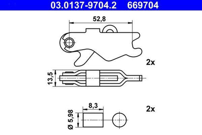 ATE 03.0137-9704.2 El Brake Pad Lock All Models — Brake Pads