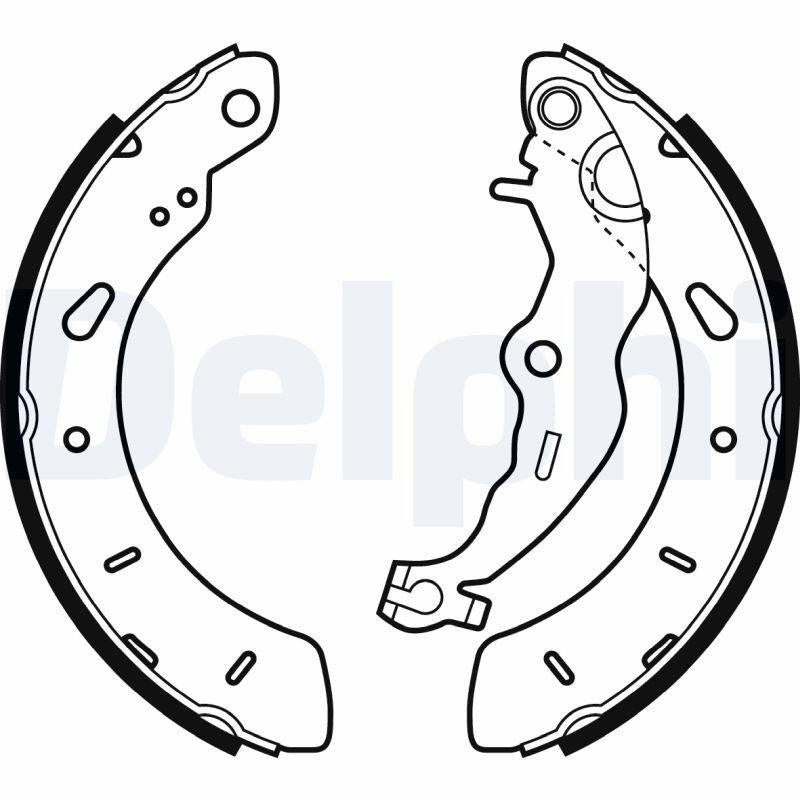 Delphi LS2062 Rear Brake Shoe Set Ford Courier-B-Max-Focus-Puma 14-22 — Brake Cables & Hardware