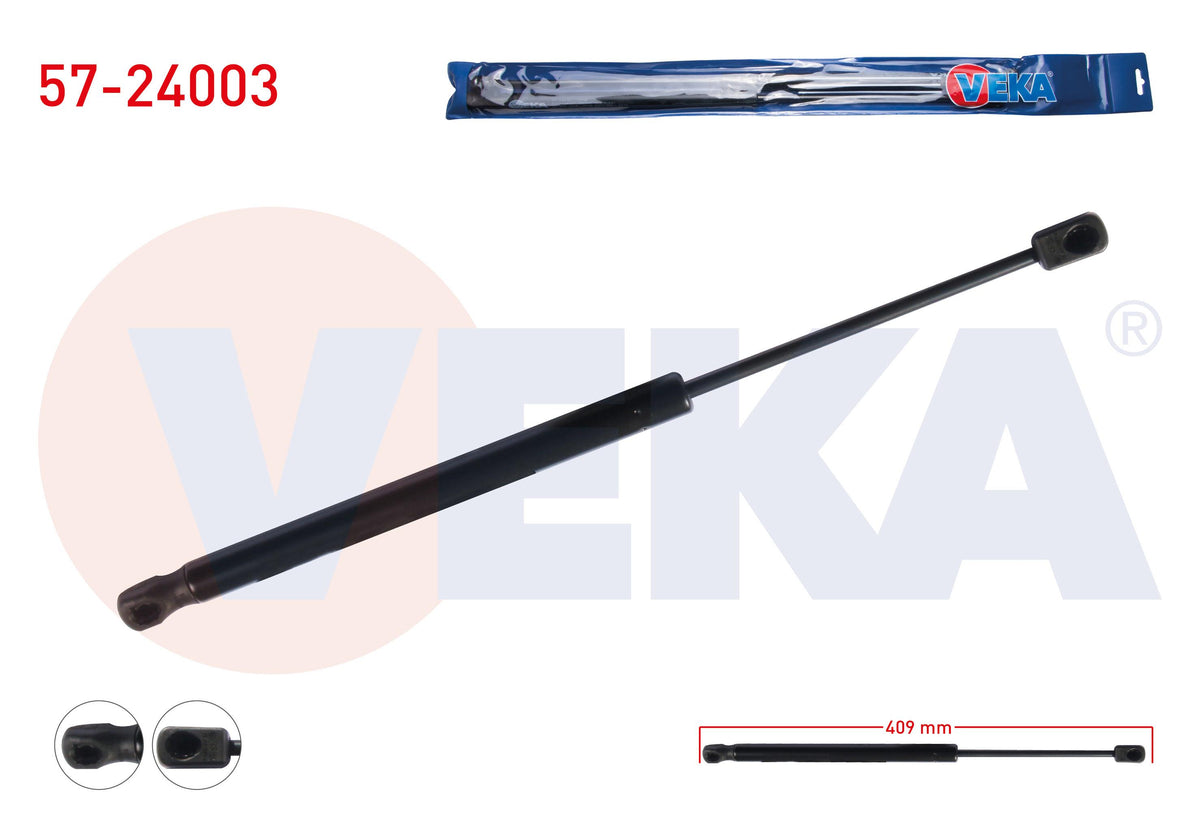 Veka 57-24003 Trunk Gas Strut 409mm / 470N Kia Ceed 2012-| Set of 2