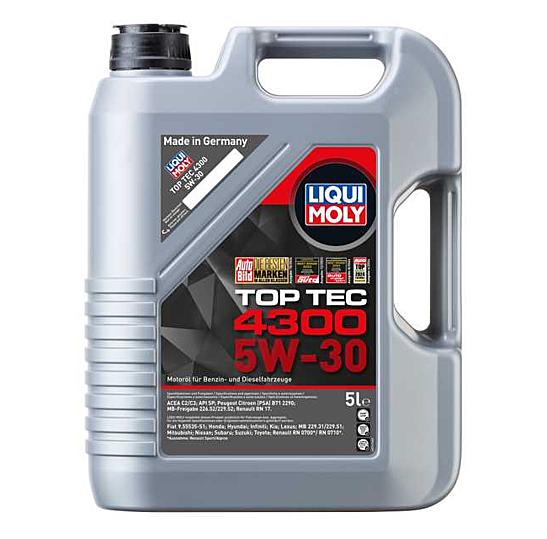 Liqui Moly 2324 Motor Oil Top Tec 4300 5W 30 5 Litre — Fluids & Chemicals