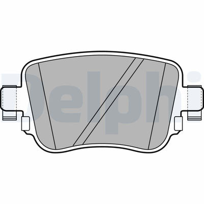 Delphi LP2709 Brake Pad Rear Sharan 10-Caddy IV 15-A1 10-Q3 11-/ Alhambra 10-Leon 12-Octavia III 13