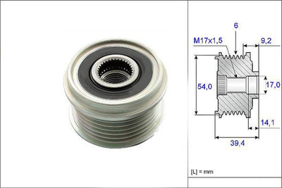 Valeo 588012 Opel Astra H Alternator Pulley 1,3 Diesel Denso Tip — Starting & Charging