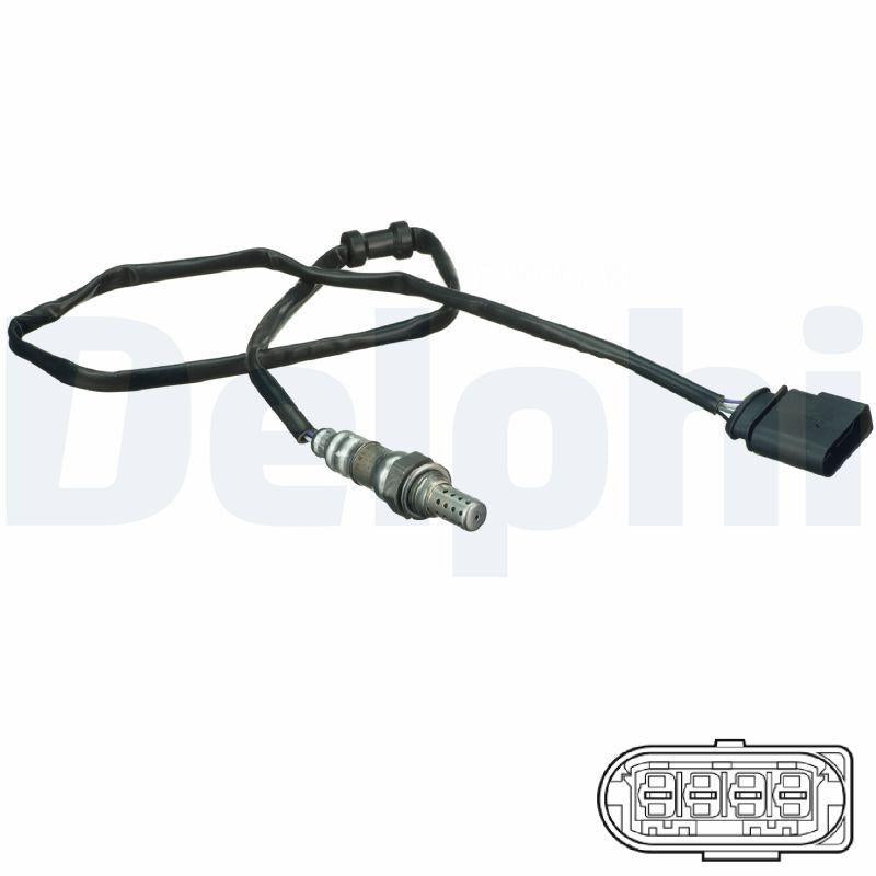 Delphi Lambda Sensor ES20178-12B1 - Compatible with VW Golf, Bora, Polo — Oxygen & Air-Fuel